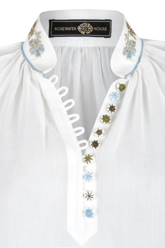 Ivy Blouse - White Tops - Blouse Rosewater House