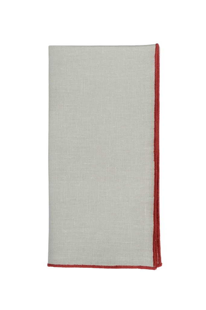 Sand Napkin Orange Small Trim, Set of 4