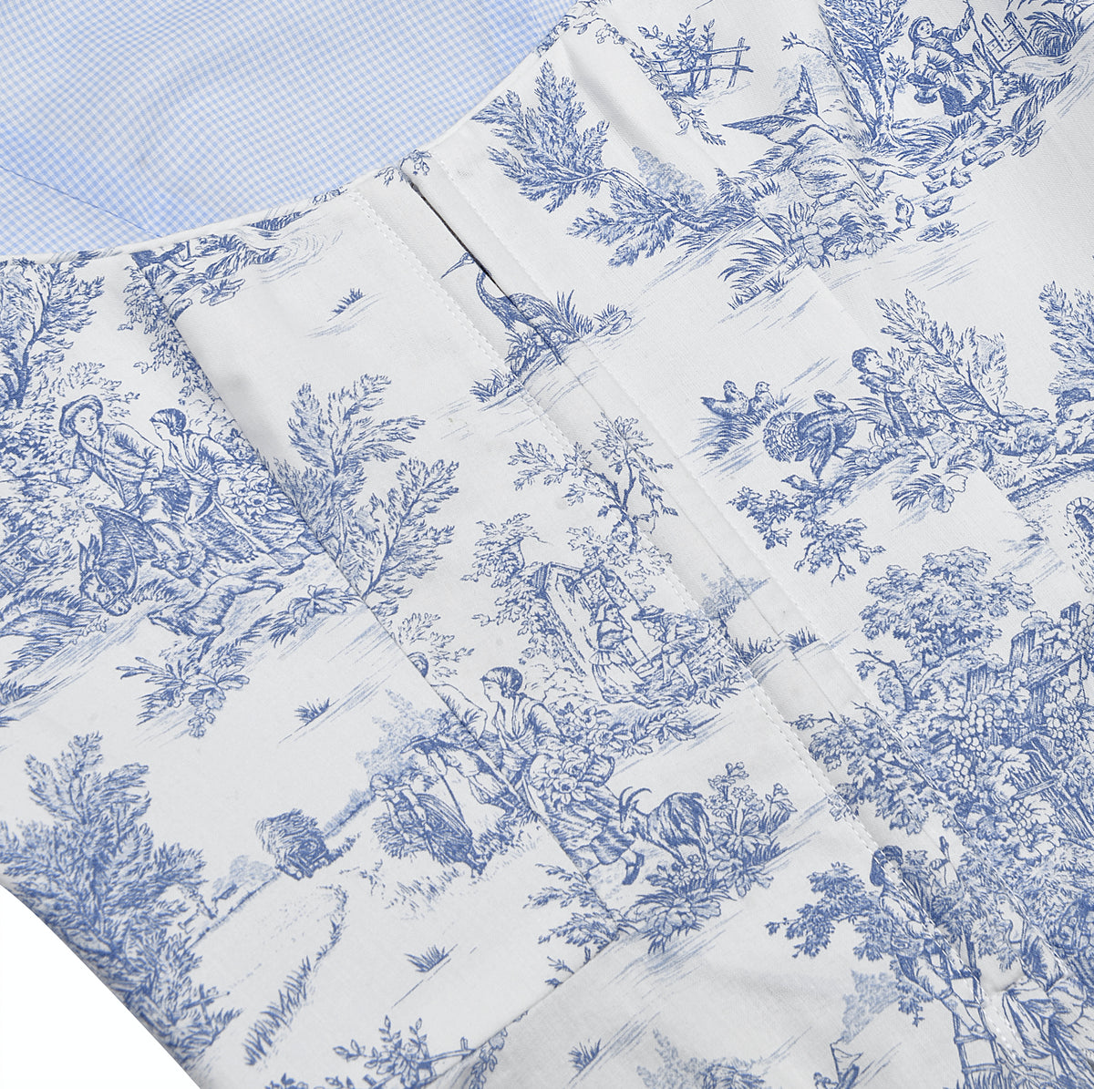 Roya Bodice in Blue Toile de Jouy