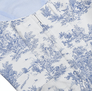 Roya Bodice in Blue Toile de Jouy