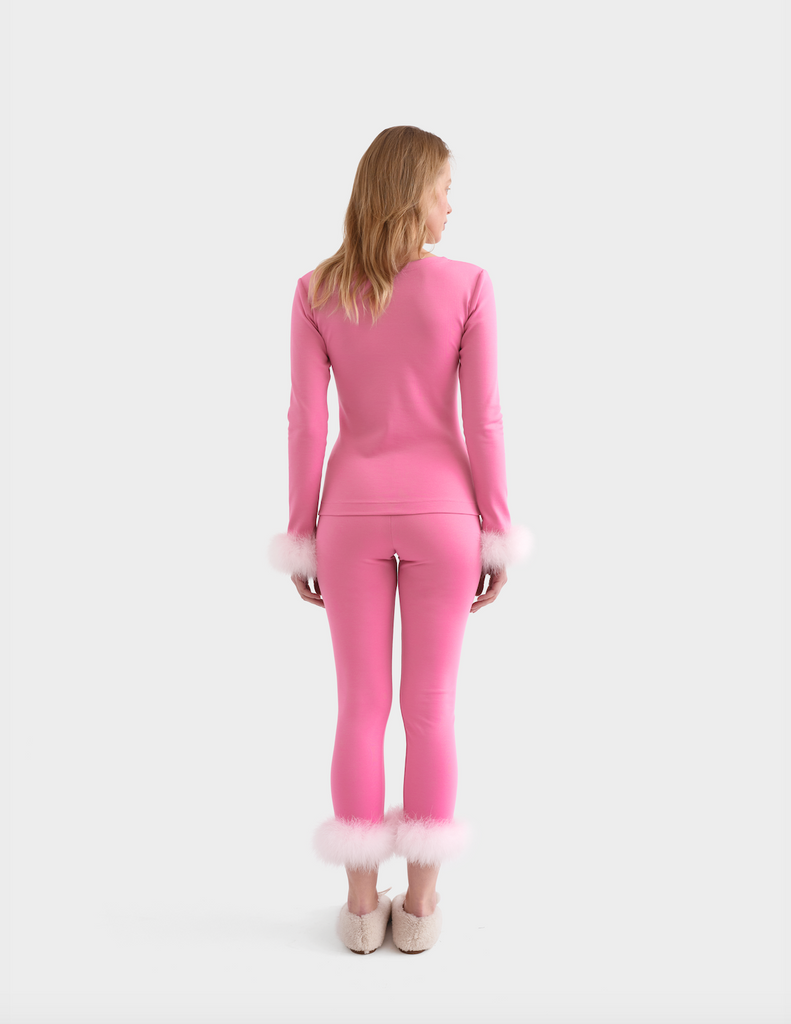 The Weekend Chic Set with Leggings in Pink