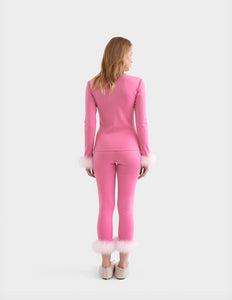 The Weekend Chic Set with Leggings in Pink