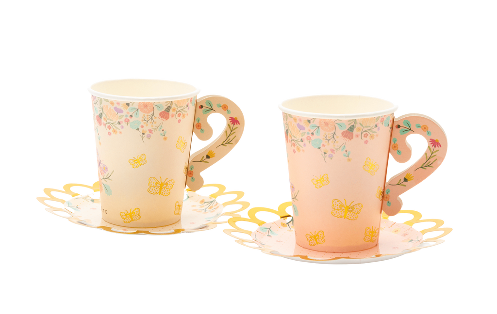 Tea Party Cups & Saucers Set