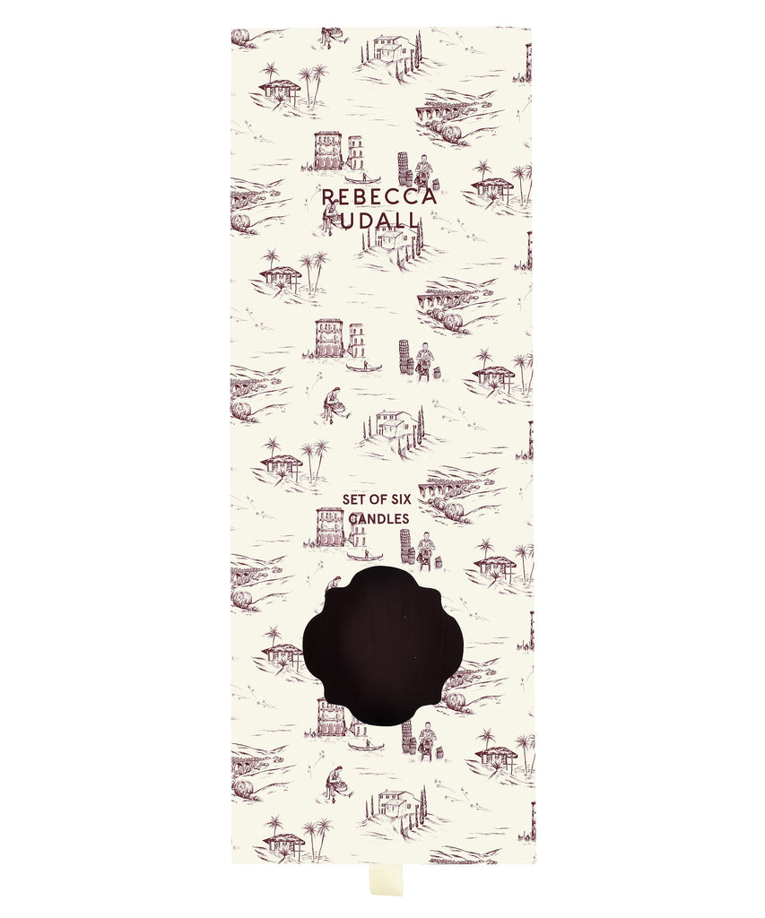 Danish Taper Candles in Denim Blue, Set of 6