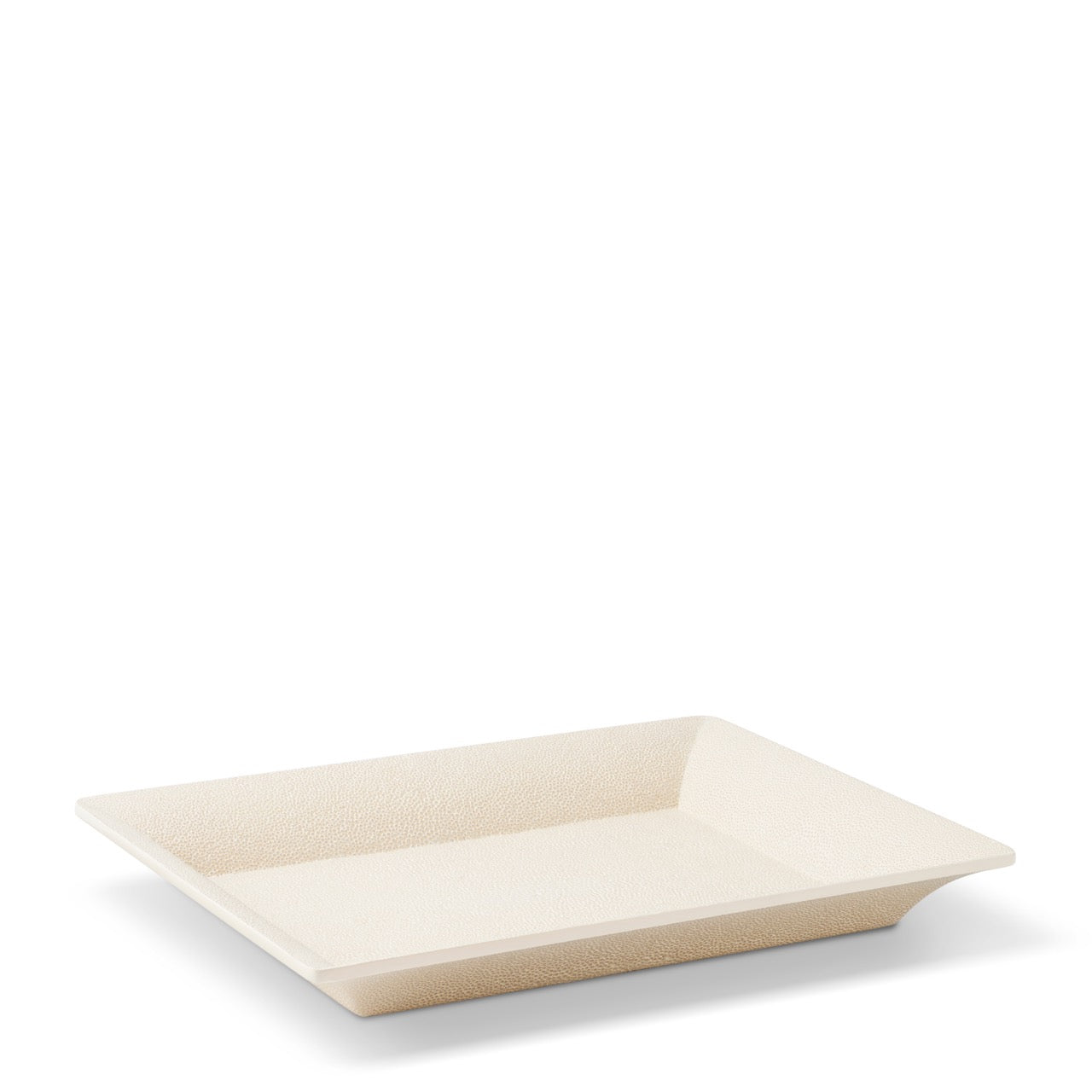 Shagreen Small Tray in Cream