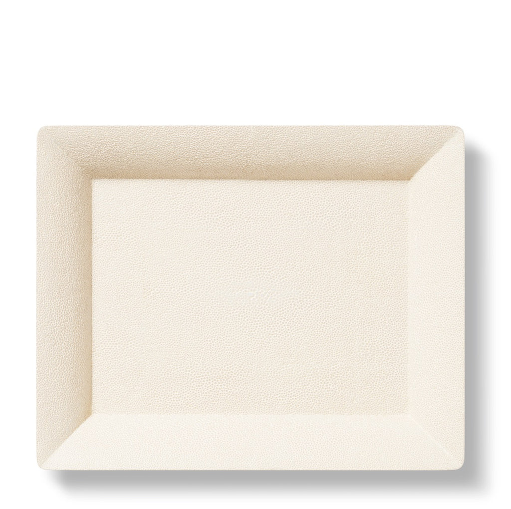 Shagreen Small Tray in Cream