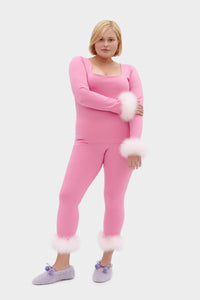 The Weekend Chic Set with Leggings in Pink