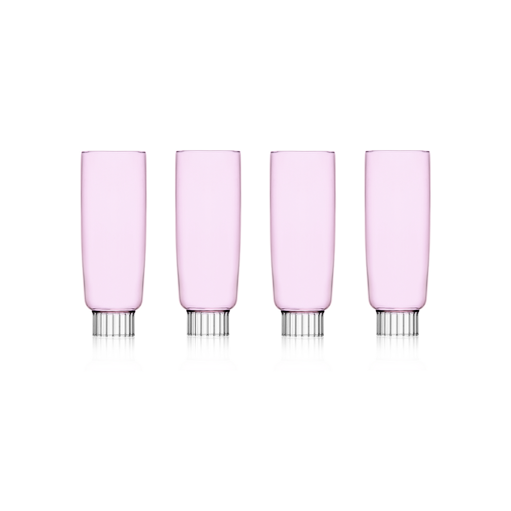 Romantic Champagne Flutes, Set of 4