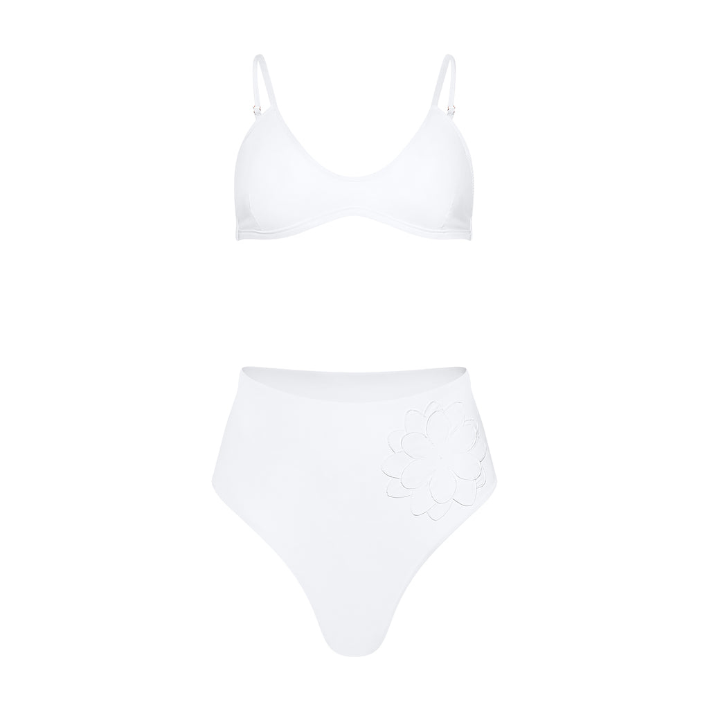 Stella Two-Piece With Floral Appliqués