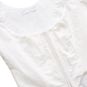 Roya Bodice in White Eyelet