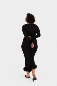 The Weekend Chic Set with Leggings in Black