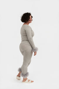 The Weekend Chic Set with Leggings in Grey