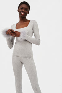 The Weekend Chic Set with Leggings in Grey