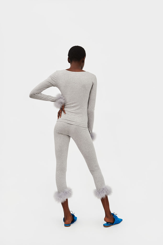 The Weekend Chic Set with Leggings in Grey