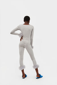 The Weekend Chic Set with Leggings in Grey