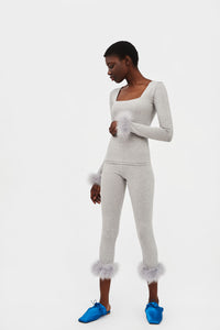 The Weekend Chic Set with Leggings in Grey