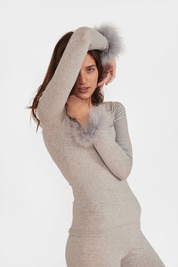 The Weekend Chic Set with Leggings in Grey