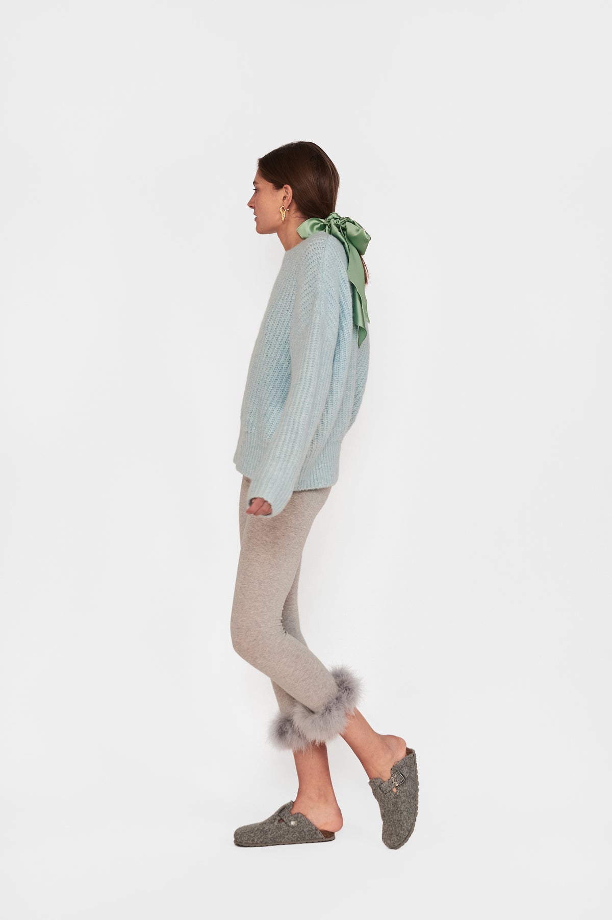 The Weekend Chic Set with Leggings in Grey