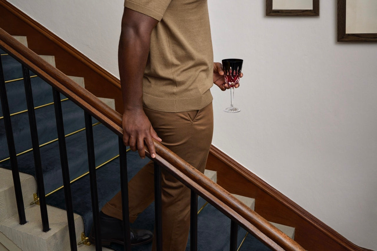 Lismore Black Goblet 10 oz, Set of 2