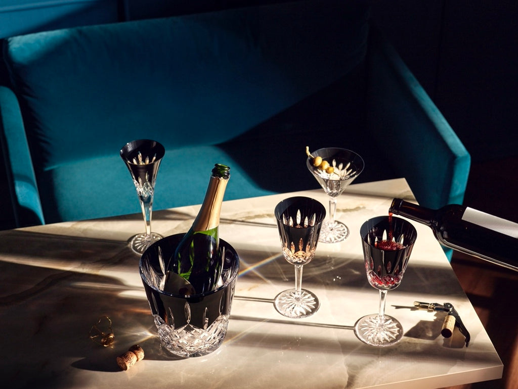 Lismore Black Ice Bucket 7.5", with Tongs