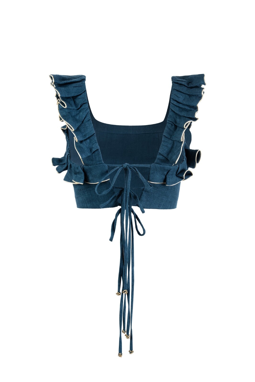 Malika Bustier Top - Blue Tops - Cropped & Casual Rosewater House