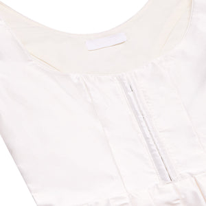 Roya Silk Taffeta Dress in White