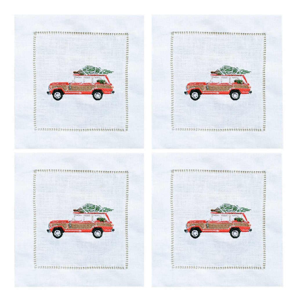 Woody Tree Cocktail Napkins (4) Tartan Chefanie