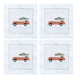 Woody Tree Cocktail Napkins (4) Tartan Chefanie