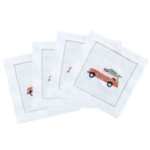 Woody Tree Cocktail Napkins (4) Tartan Chefanie