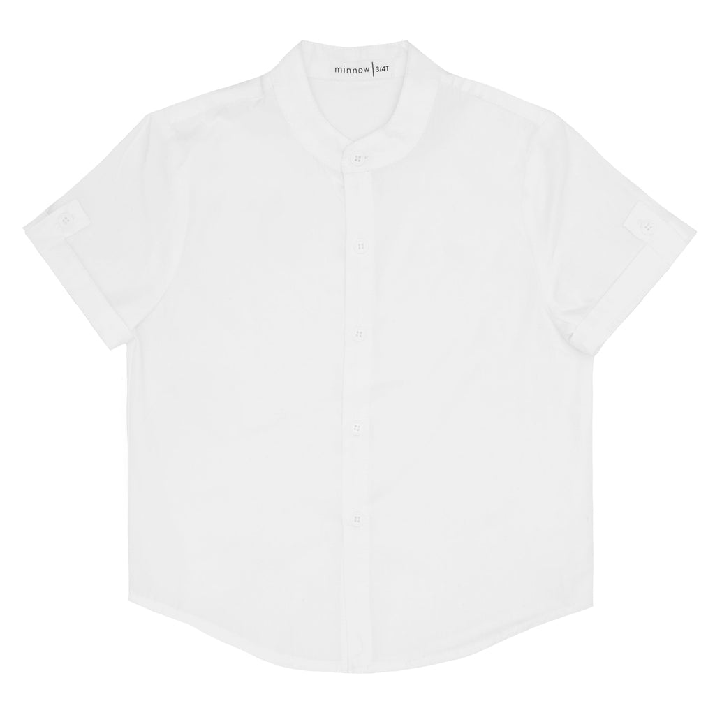 Boys White Button Down Shirt