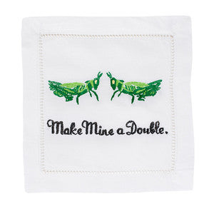 Make Mine A Double Cocktail Napkins, Set of 4