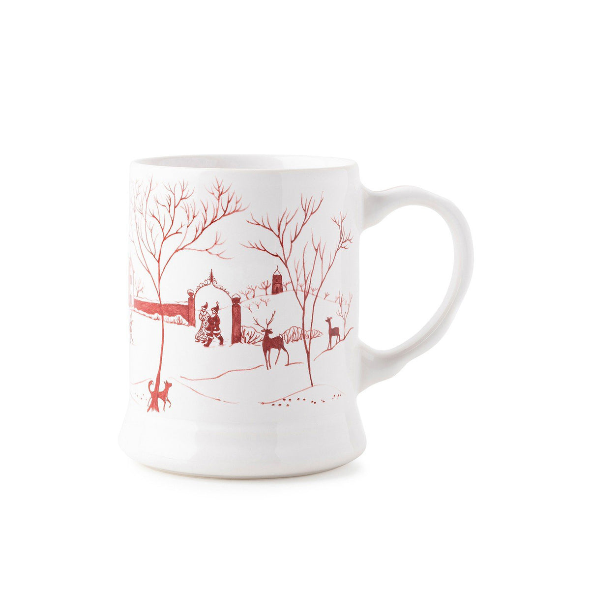 Country Estate Winter Frolic Ruby "Mr. & Mrs. Claus" Mug