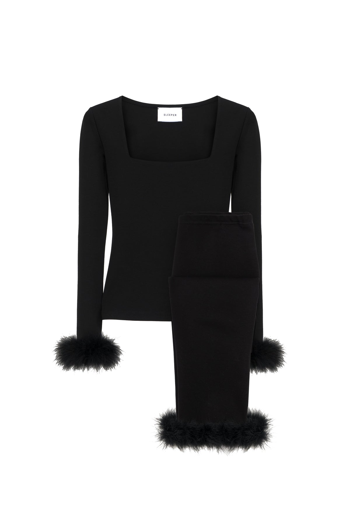 The Weekend Chic Set with Leggings in Black