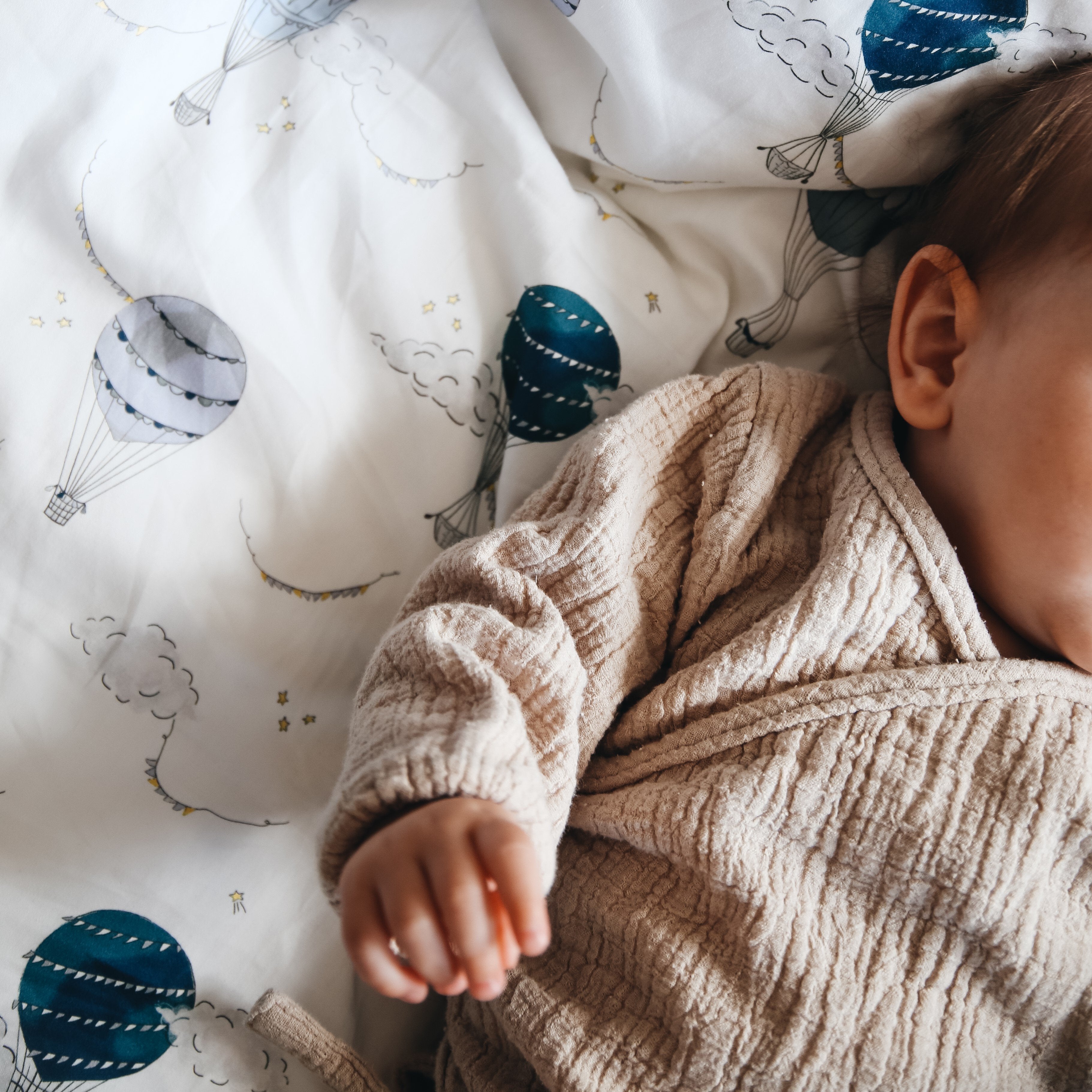 Touch The Sky Baby Duvet in Blue