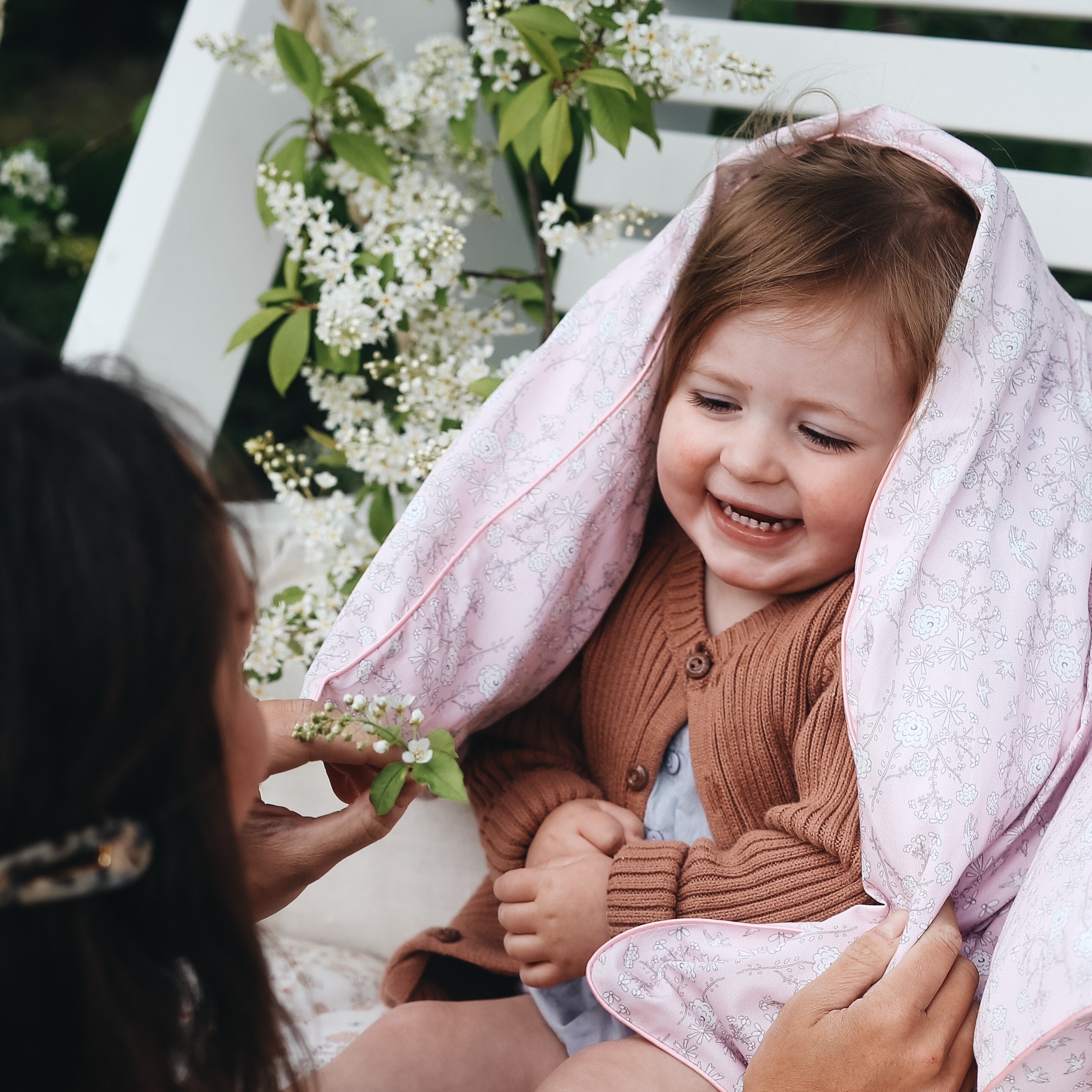 Bird's Song Baby Duvet in Pink