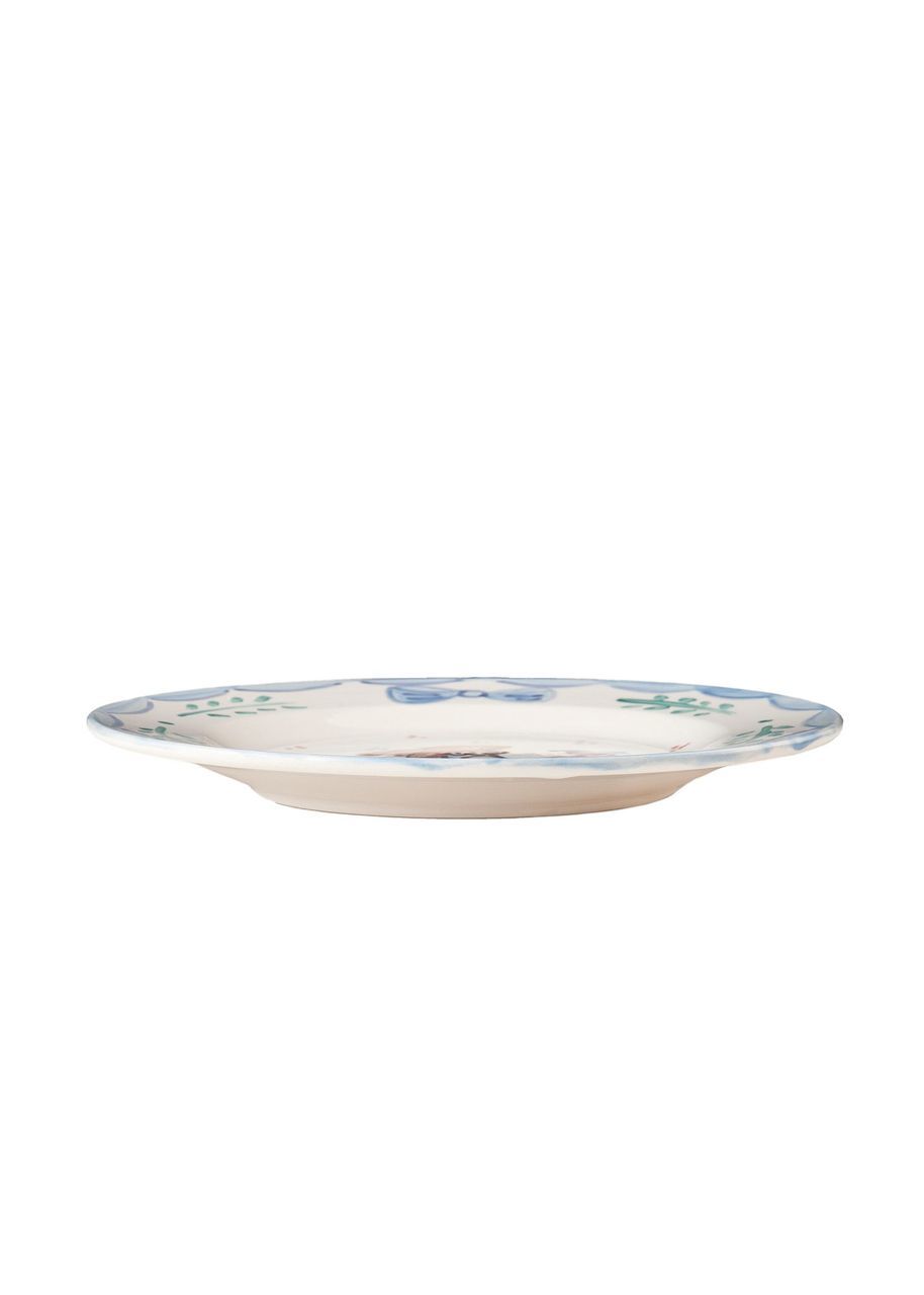Bunny Plate in Blue, 7.5"