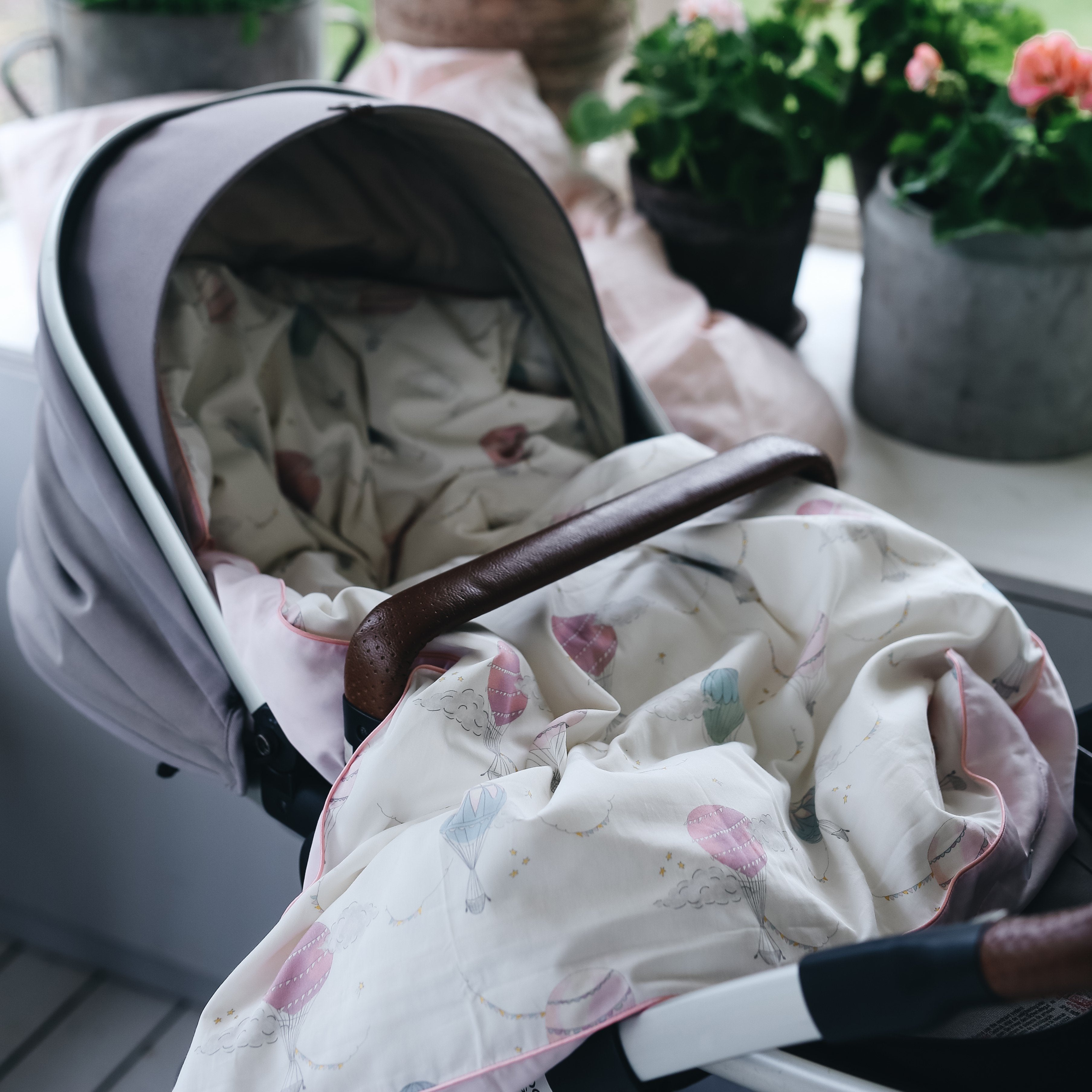 Touch The Sky Baby Duvet in Pink