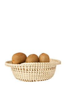 Round Old Fashioned Braided Edge Basket