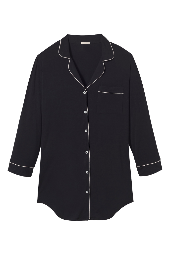 Gisele Sleepshirt in Black/Sorbet