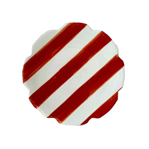 Nolita Small Dessert Plate in Blue & Rust