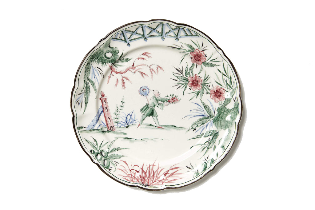Chinoiserie Dessert Plates, Set of 12