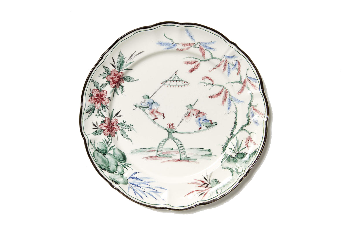 Chinoiserie Dessert Plates, Set of 12
