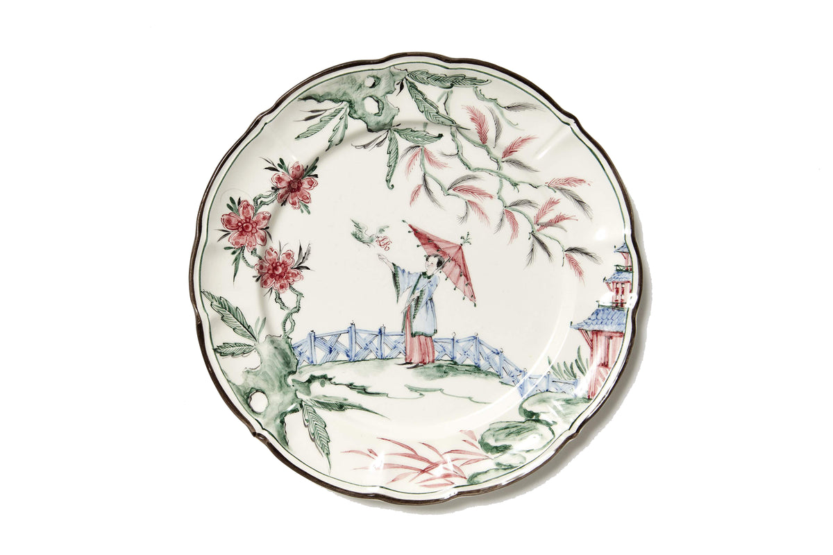 Chinoiserie Dessert Plates, Set of 12