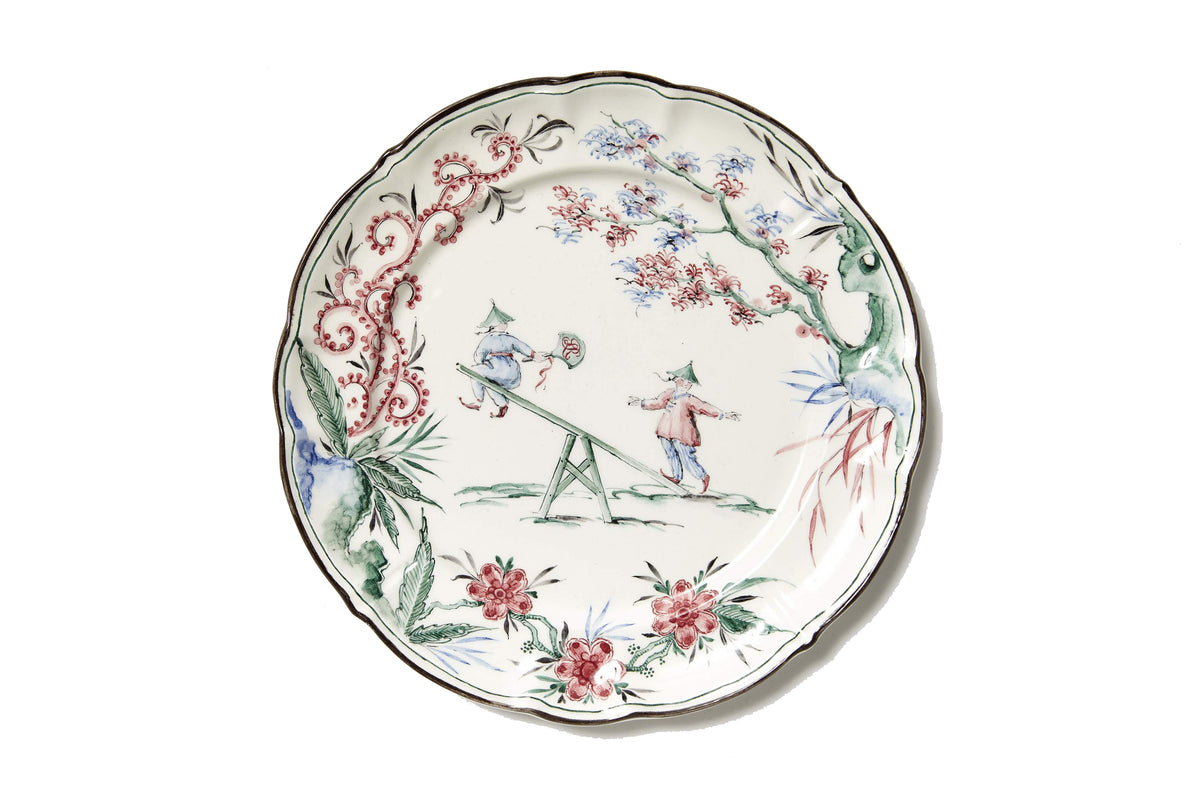 Chinoiserie Dessert Plates, Set of 12