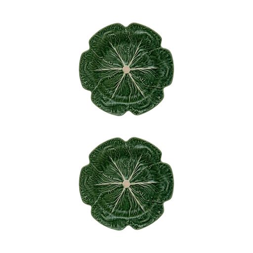 Cabbage Charger Plate in Green, Set of 2