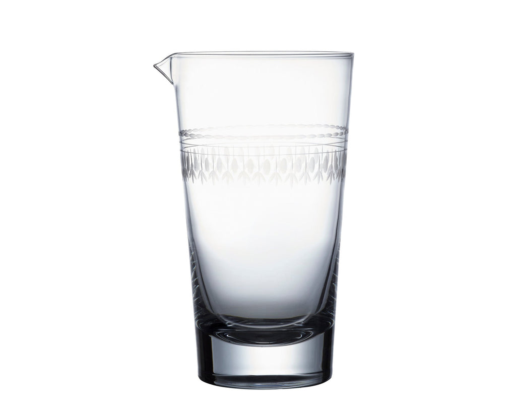 Mixing Glass With Ovals Design