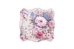 OTM Exclusive: Aline Placemat and Napkin Set in Cream with Rose Quartz Embroidery