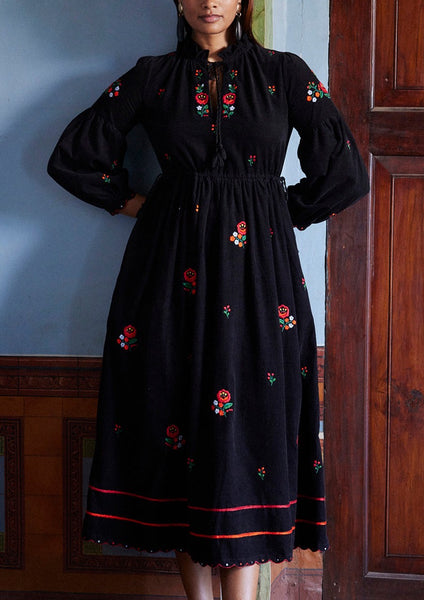 Folk embroidered shop dress