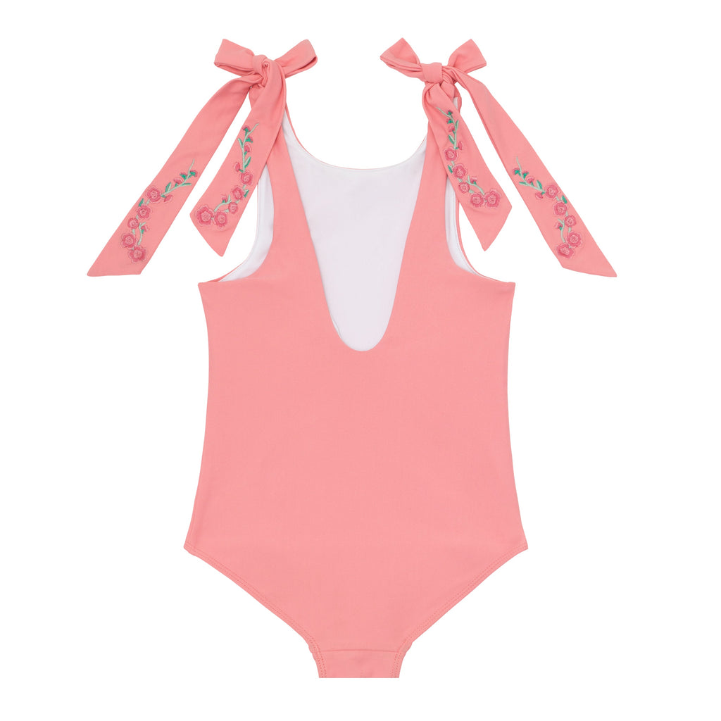 minnow x Fanm Mon Girls Hibiscus Tie Knot One Piece