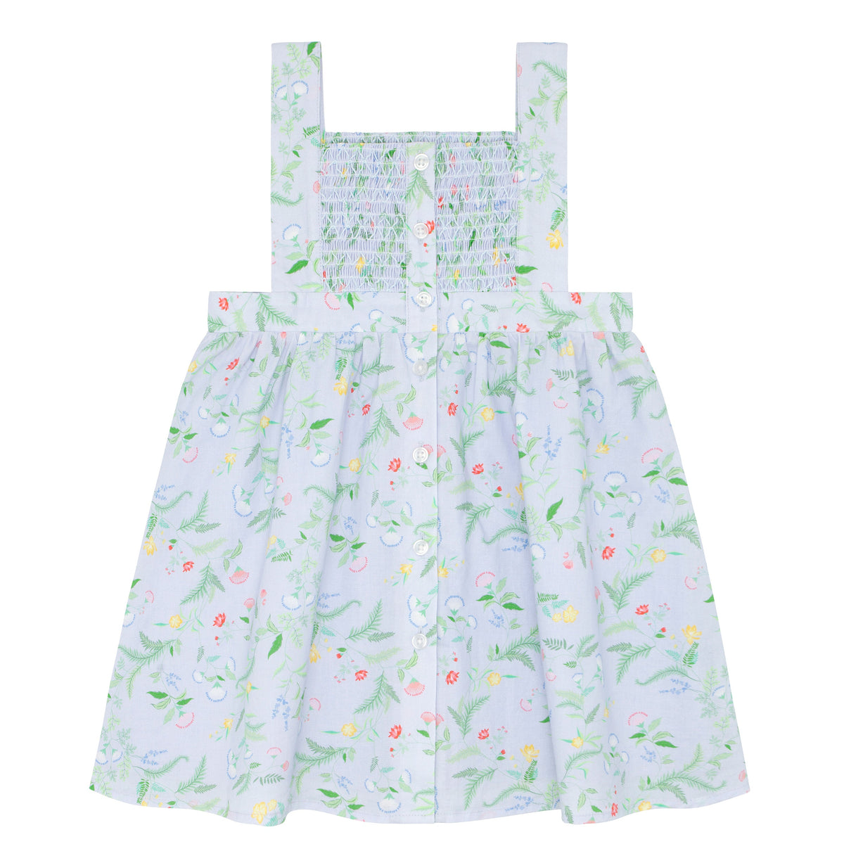 Girls Bay Lavender Smocked Bib Dress